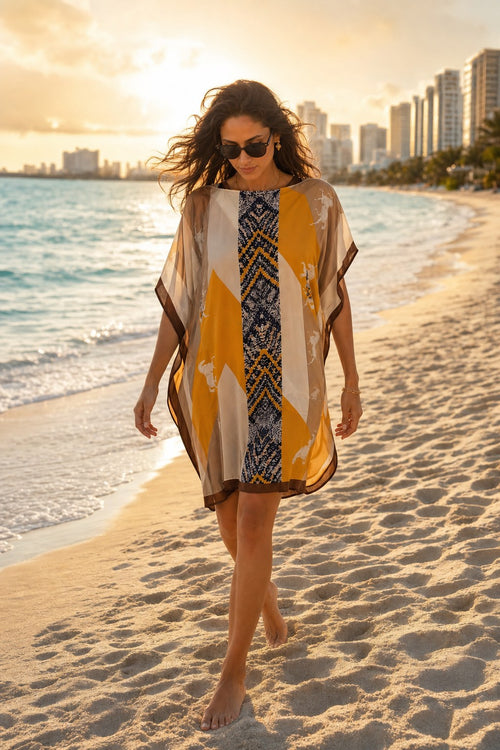 Desert Gold Kaftan — A.M Summertime resort kaftan