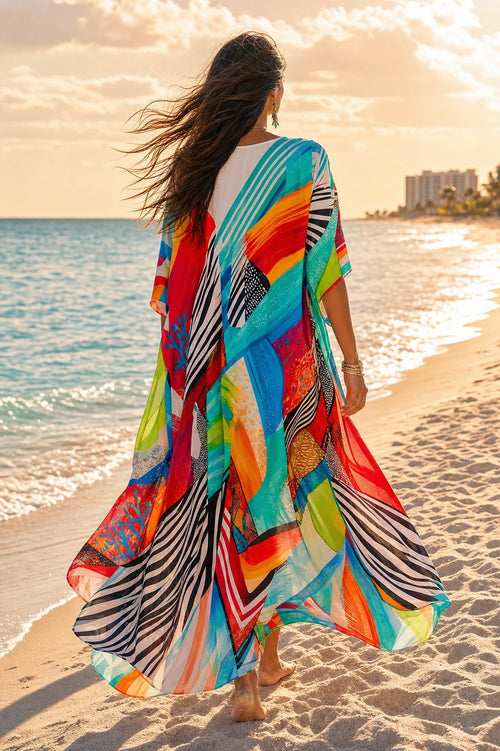 Carnival Tide Kaftan — A.M Summertime resort kaftan