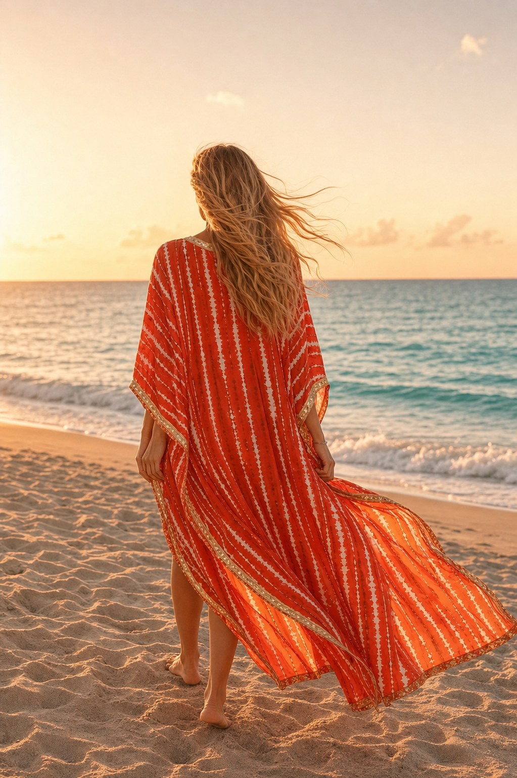Amber Tide Kaftan — A.M Summertime resort kaftan