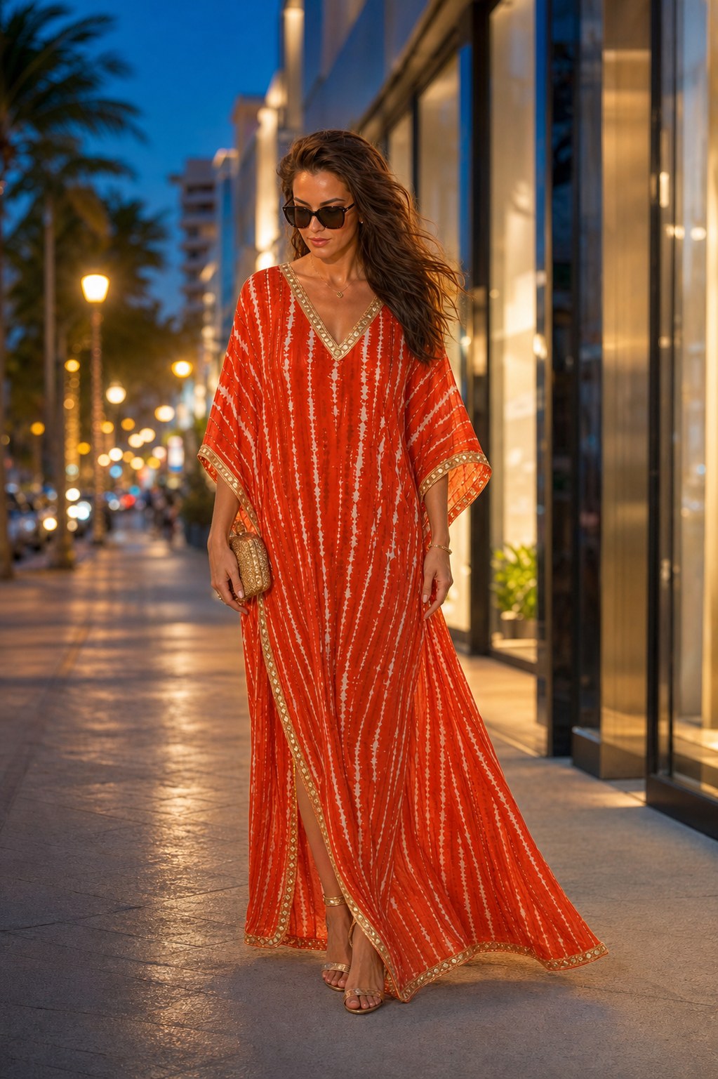 Amber Tide Kaftan — A.M Summertime resort kaftan