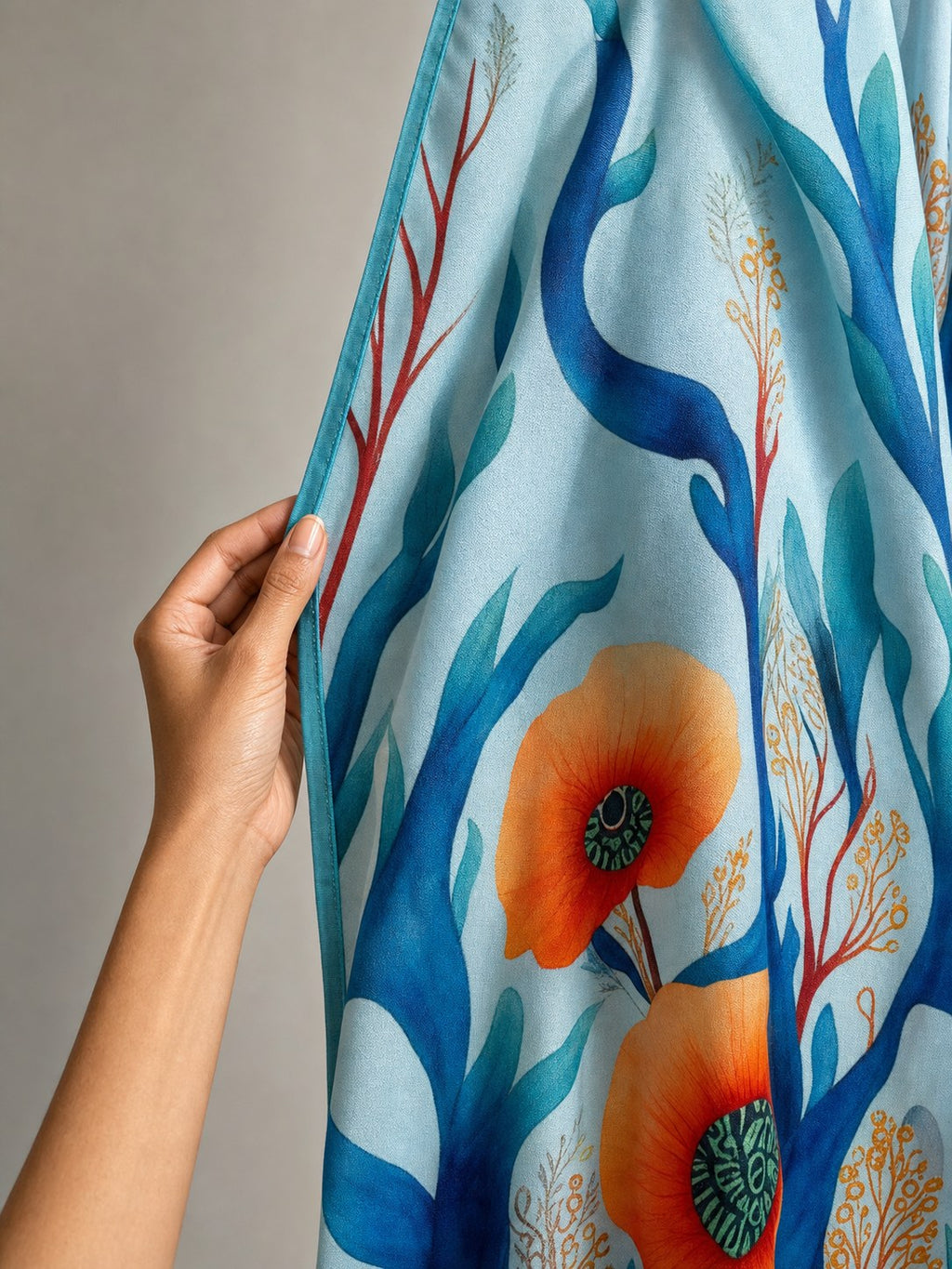 Coral Garden Dress — A.M Summertime resort kaftan