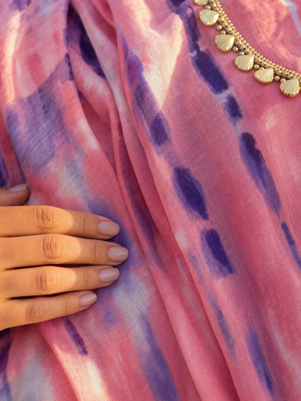 Orchid Sunset Kaftan — A.M Summertime resort kaftan